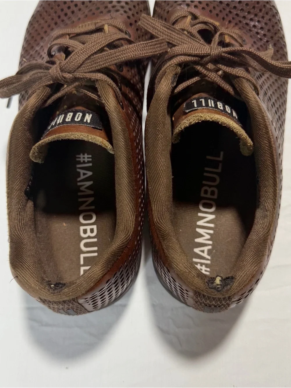 Nobull Perforated Leather Trainers